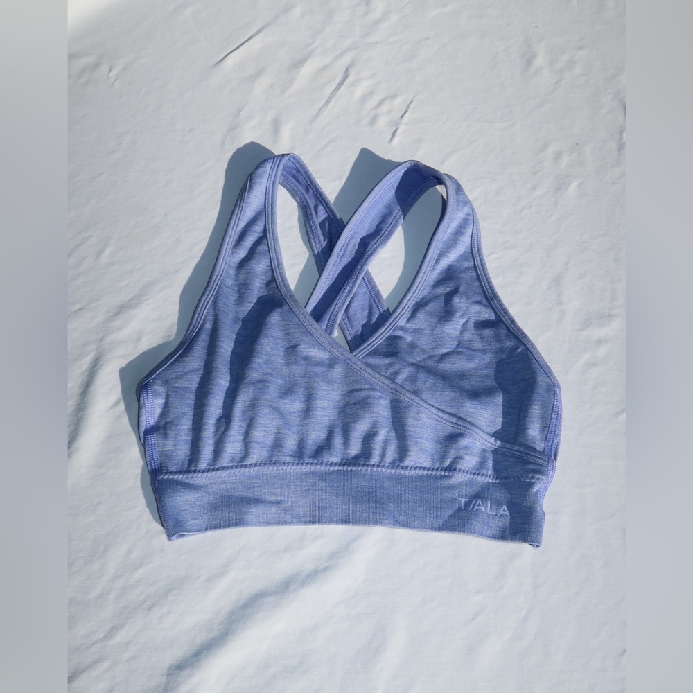 We Are Wear Tala Sculpt Seamless Wrap Sports Bra in Violet Marl